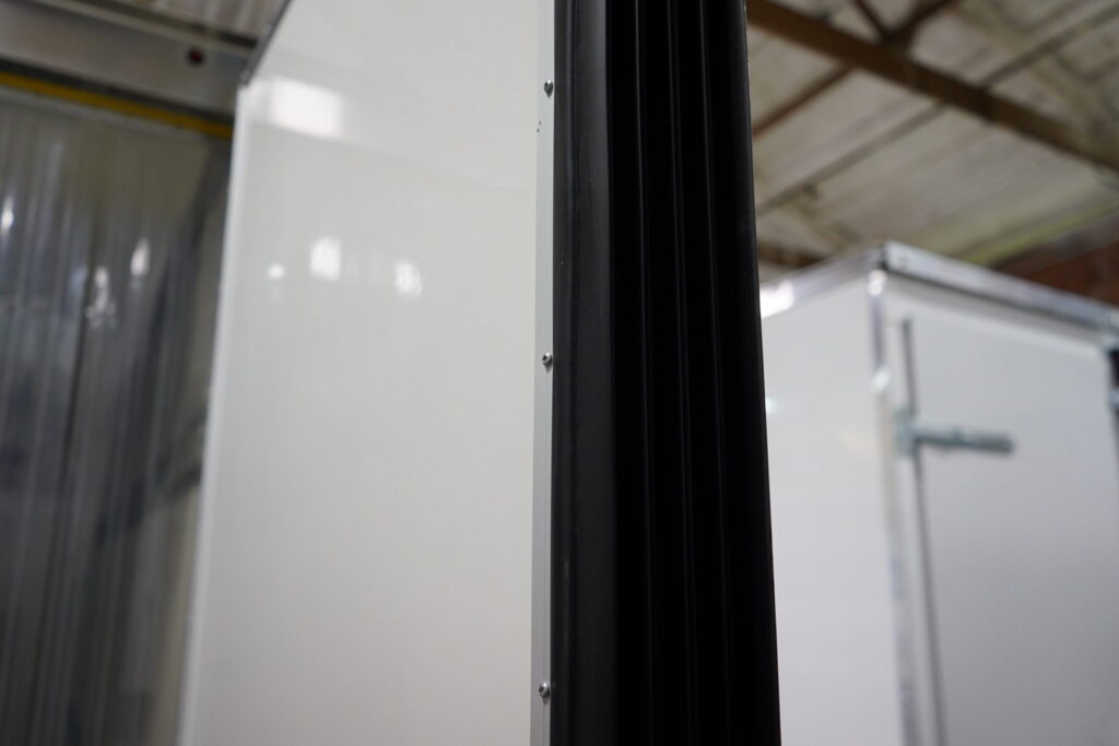 2026 NEW Govi 7' x 16' Seamless trailer edge of rear door frame.