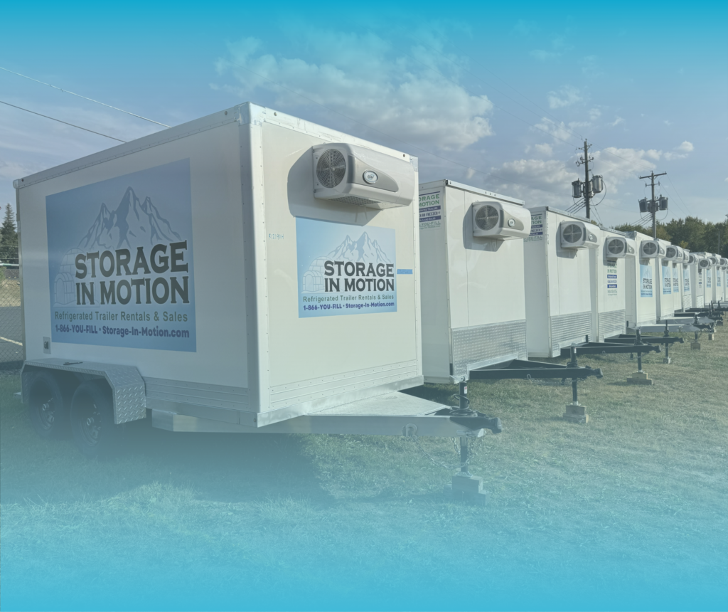 Refrigerated Trailer, with Storage In Motion logo, ready for delivery.